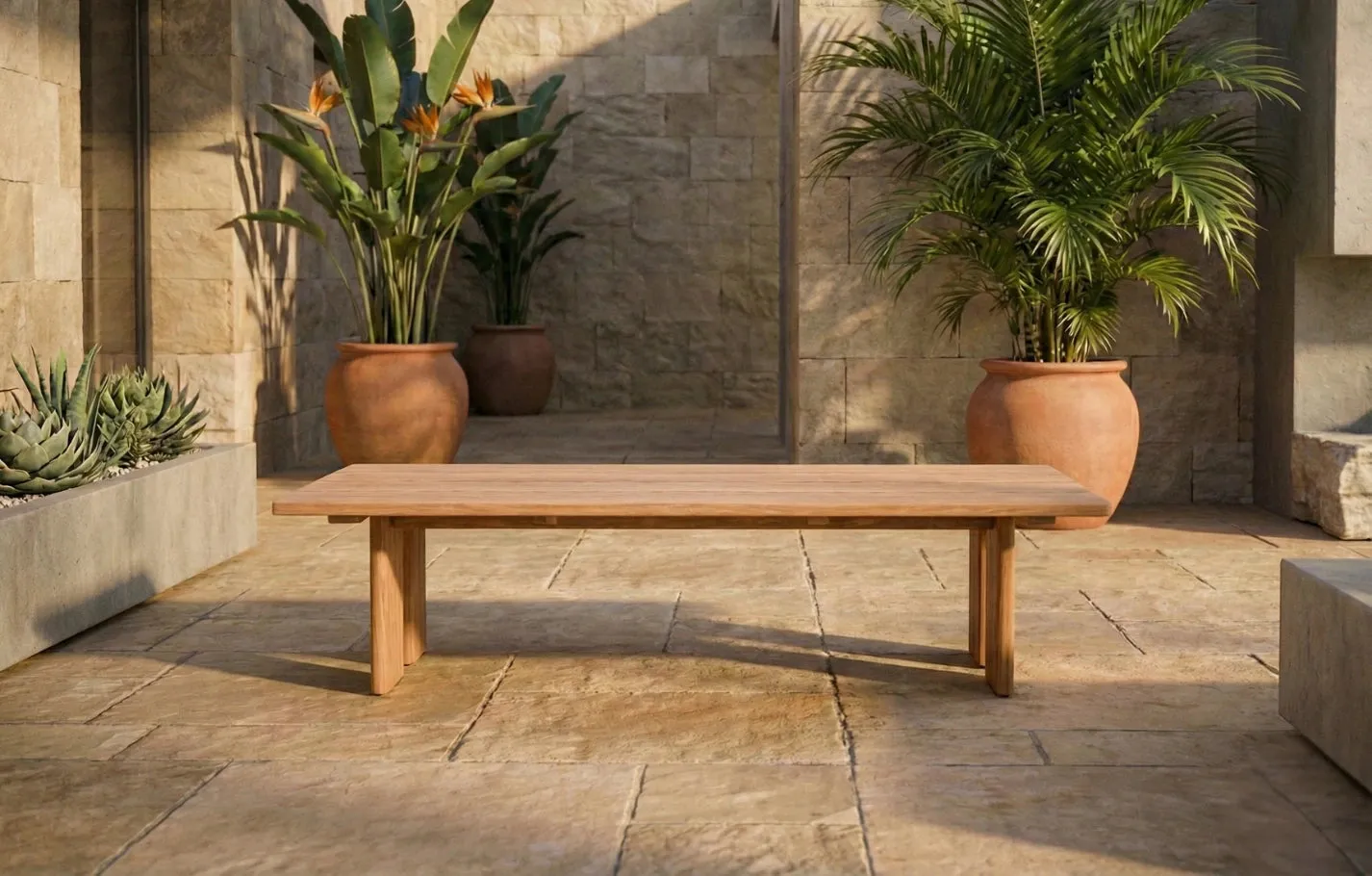 Lark 140cm Teak Garden Coffee Table product