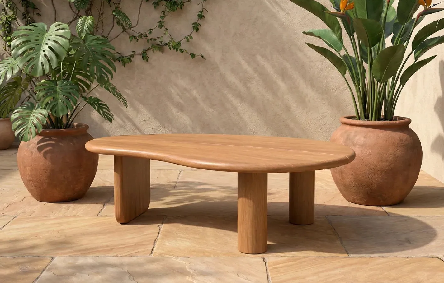Willow Modular Oval Coffee Table - Teak product