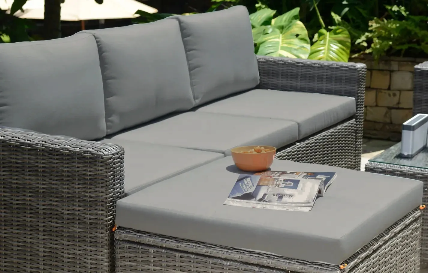 Marbella Garden Lounge Set Replacement Cushions - Grey, Olefin product