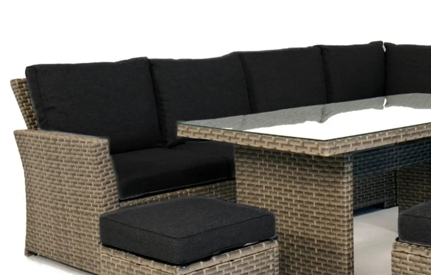Palma Garden Lounge Set Replacement Cushions - Black, Olefin product