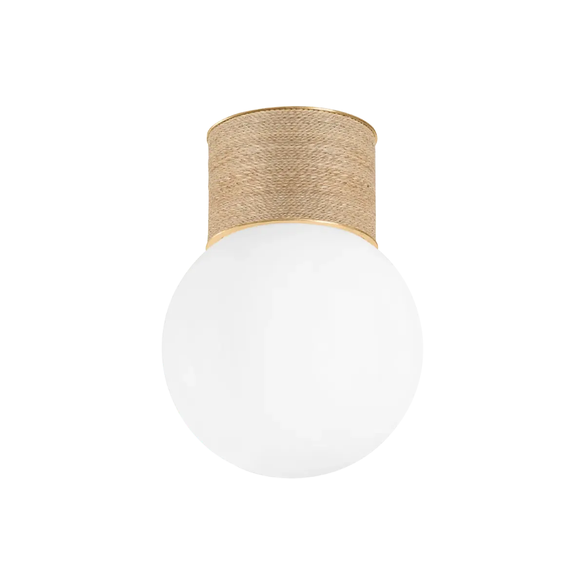 Ainsley Coastal Flush Mount - Vintage Gold Leaf, Abaca Rope product