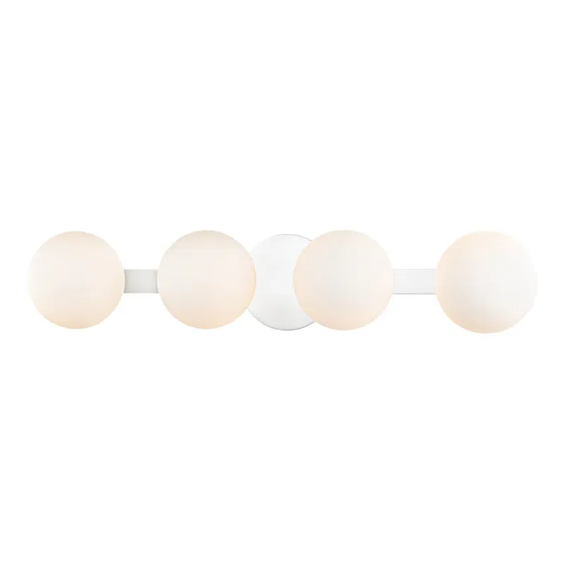 Angora 4-Light Wall Sconce - Chrome, Glass product