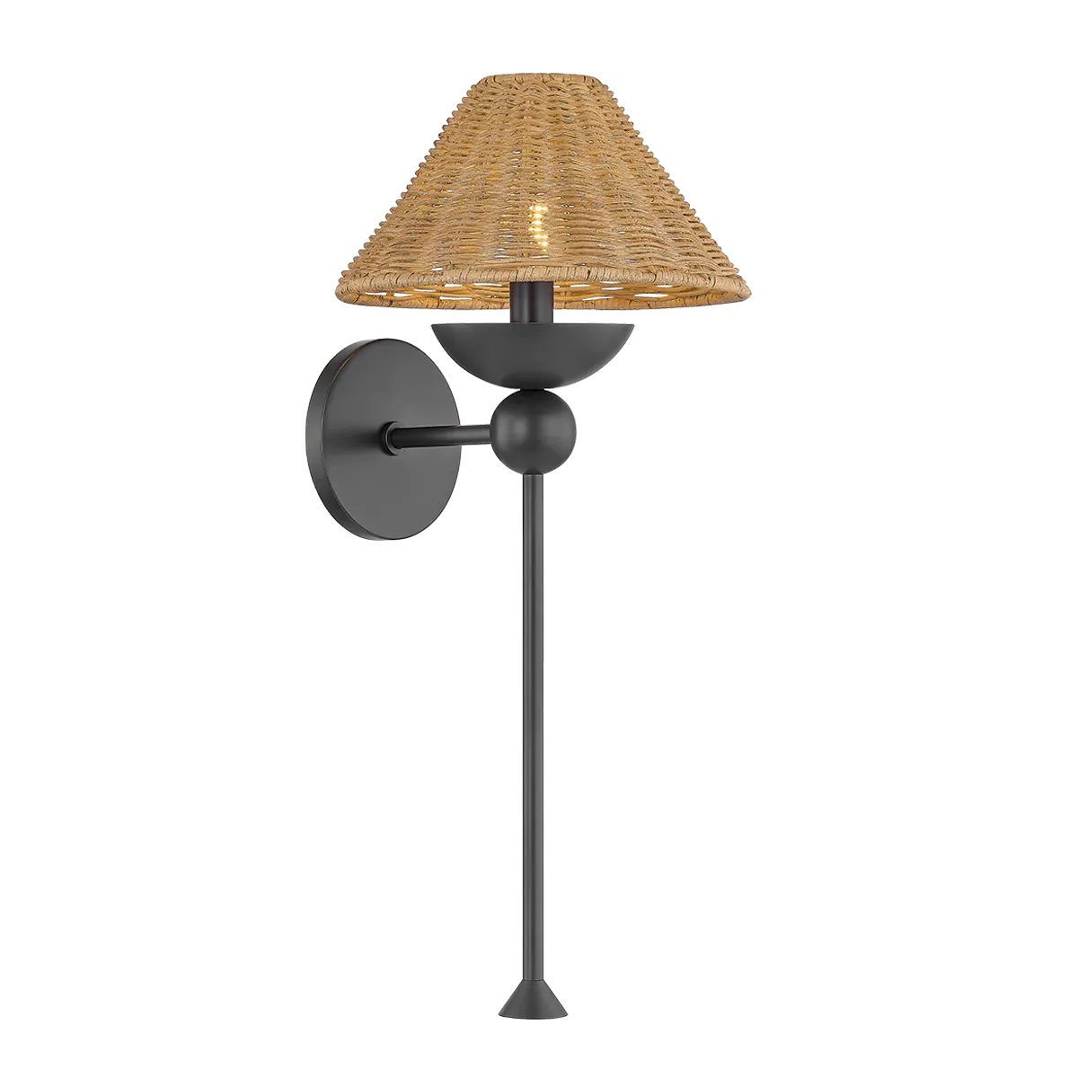 Annie Wicker Rattan Wall Sconce - Old Bronze product
