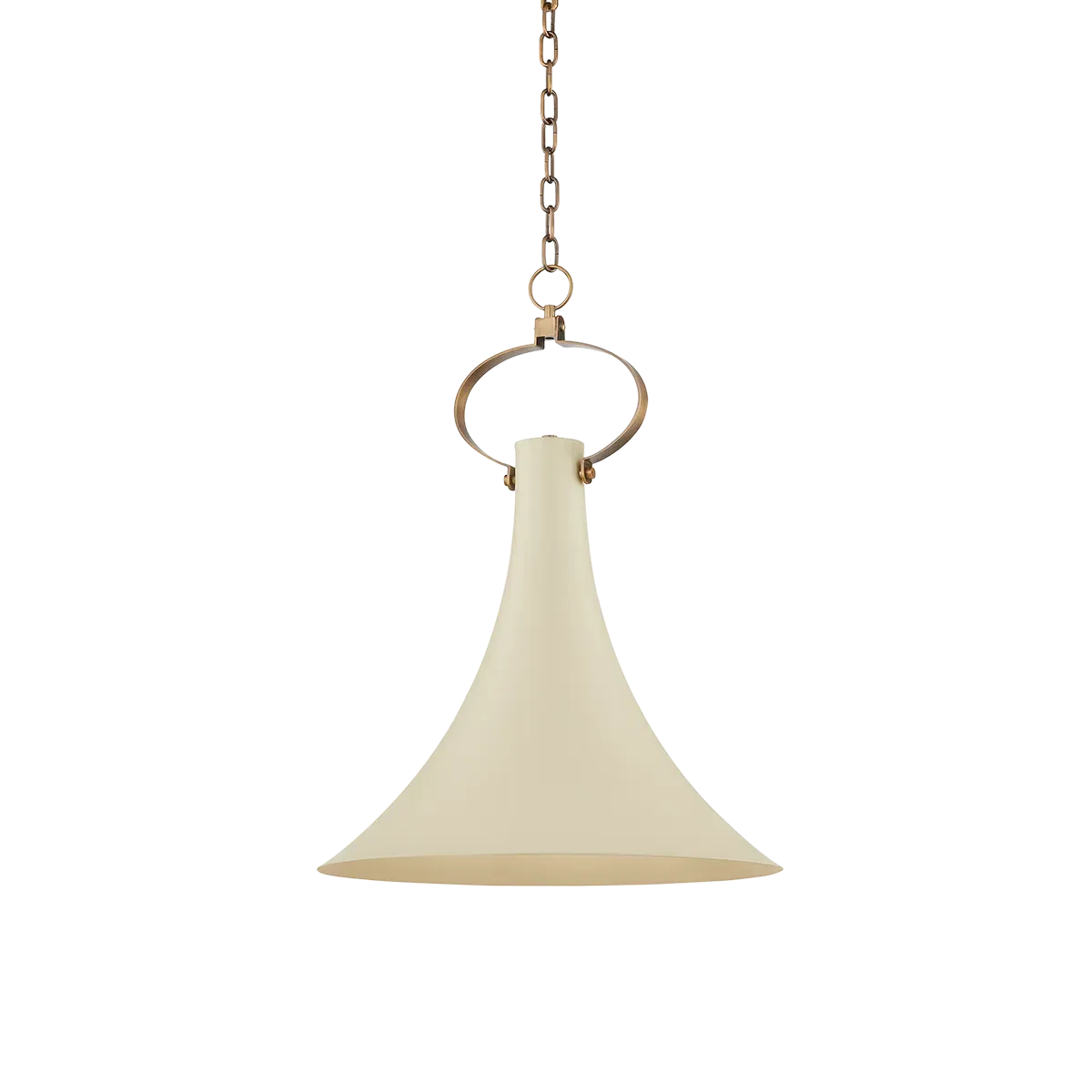 Belle Sand Curved Small Pendant Light - Sand, Steel product