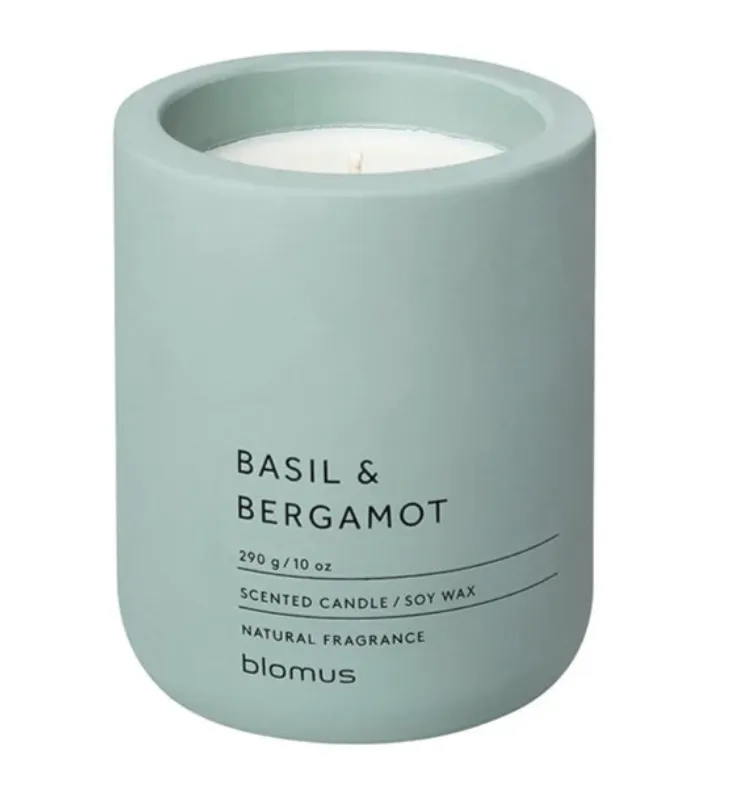 blomus FRAGA Basil & Bergamot Scented Candle - Concrete product