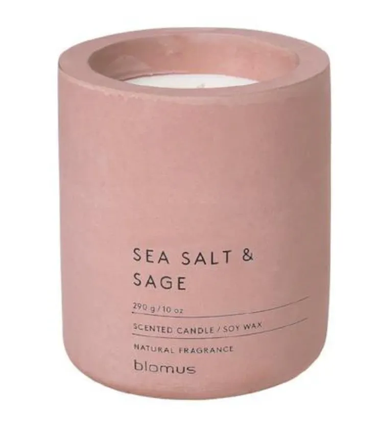 Blomus Fraga Sea Salt & Sage Scented Candle - Concrete product
