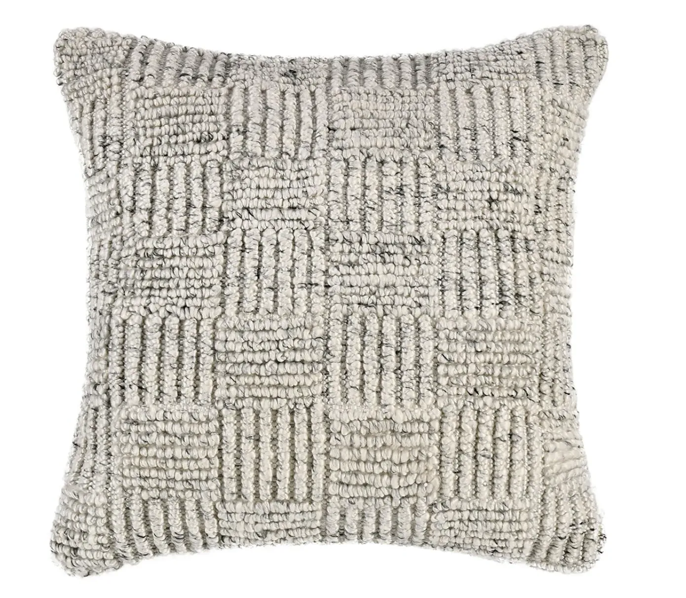 Checkered Texture Outdoor Pillow Set of Two - Ivory product