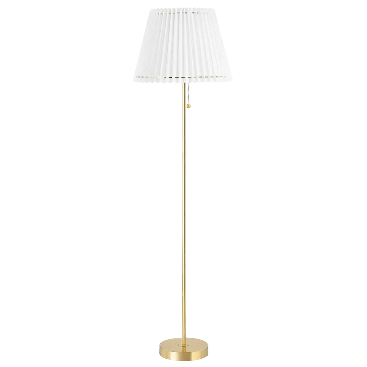 Dakota Brass Floor Lamp - Linen product