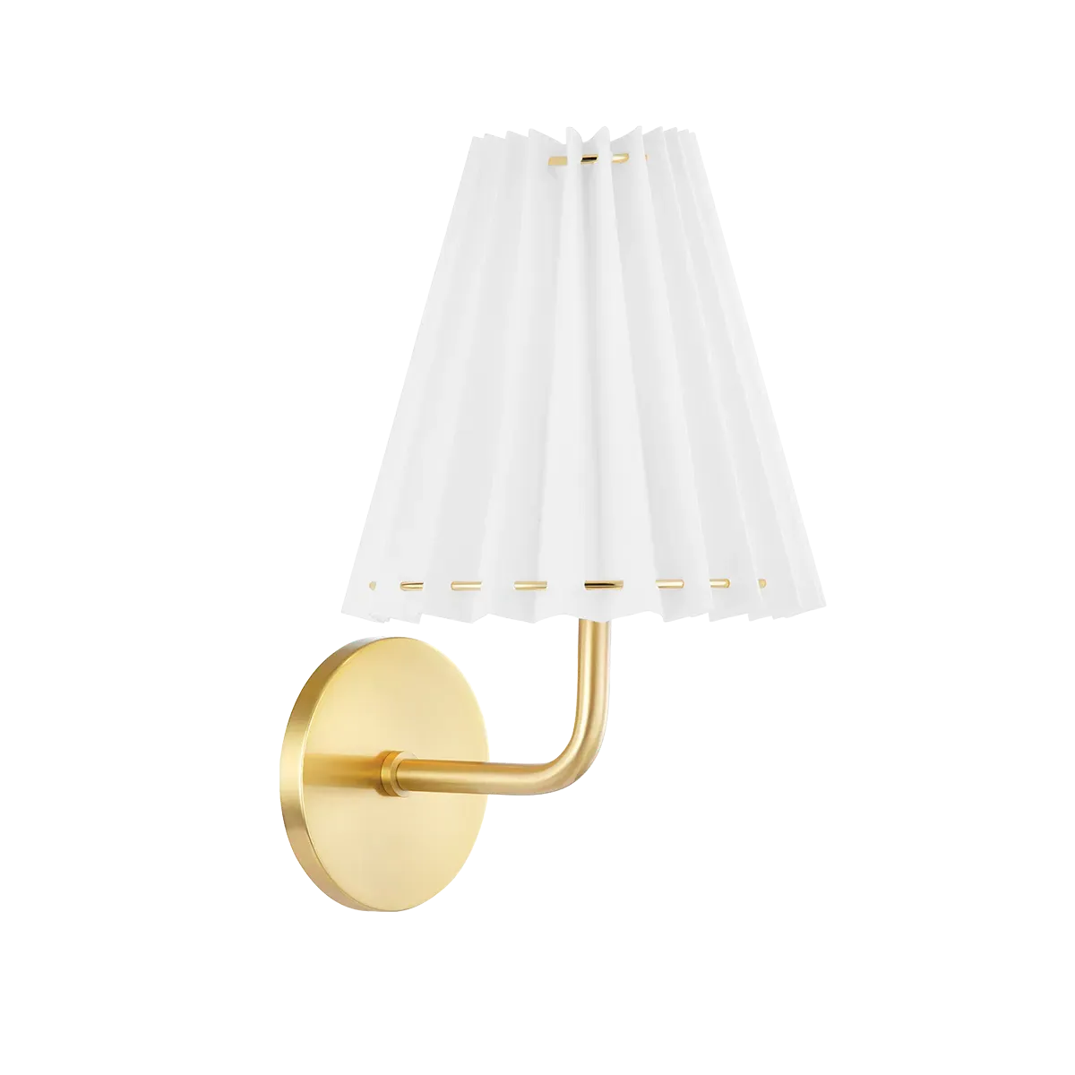 Dakota Brass Wall Sconce - Short, Linen product