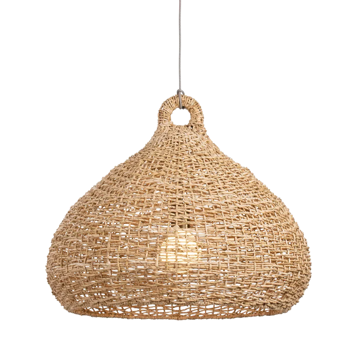 Droplet Large Rattan Pendant Light - Natural, Abaca product