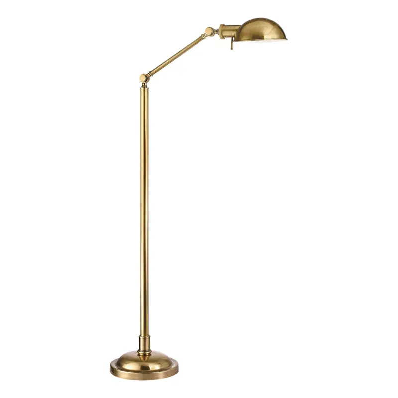 Gina Brass Floor Lamp with Adjustable Double-Hinged Arm product