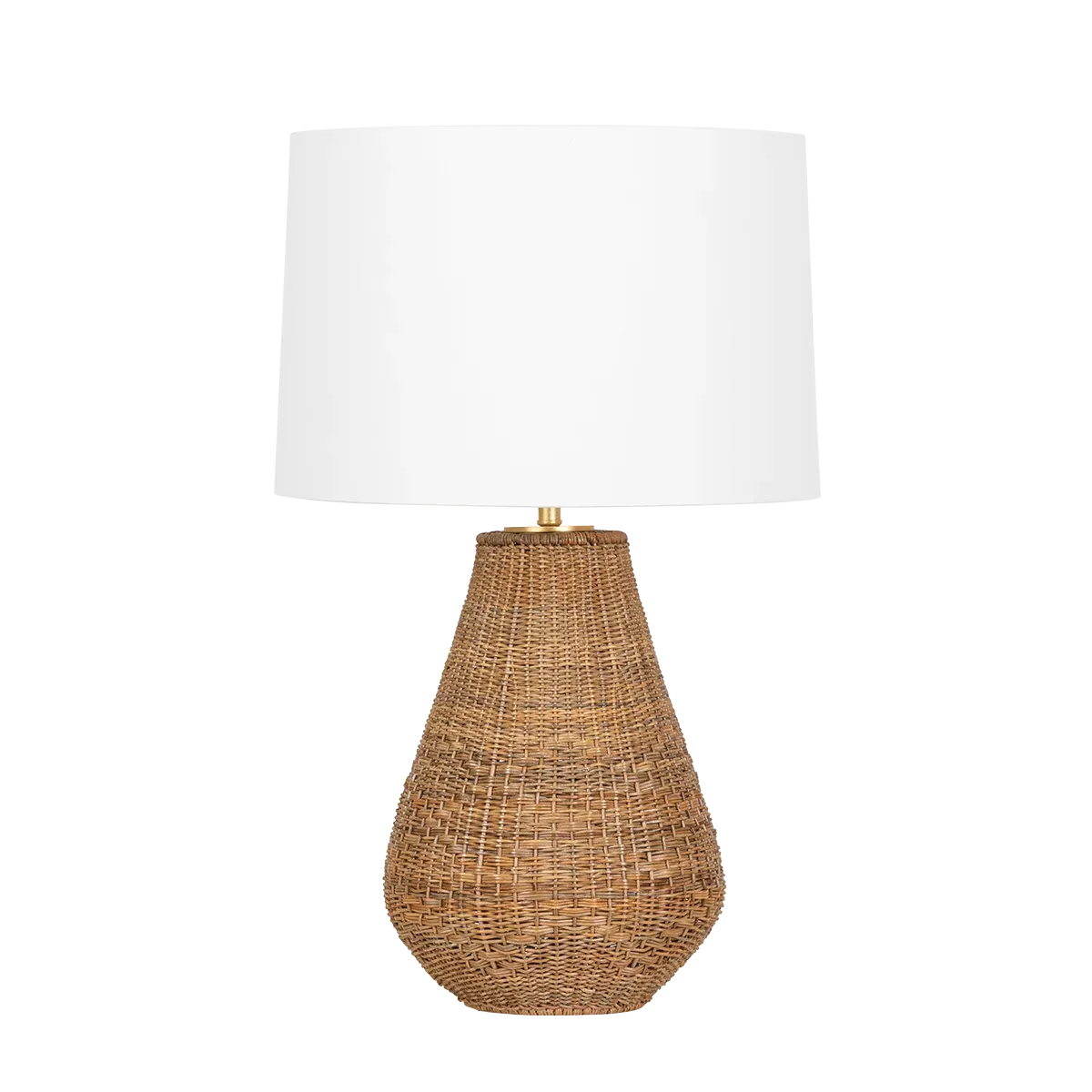 Hampton Vintage Handwoven Basket Table Lamp - White, Abaca product