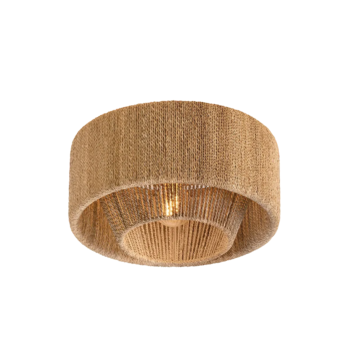Katelyn Rattan Flush Mount - Vintage Gold Leaf product