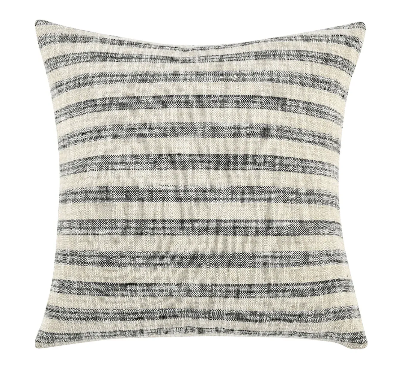 Loma Beach Striped Cushion Set of Two - Black, Cotton Linen product