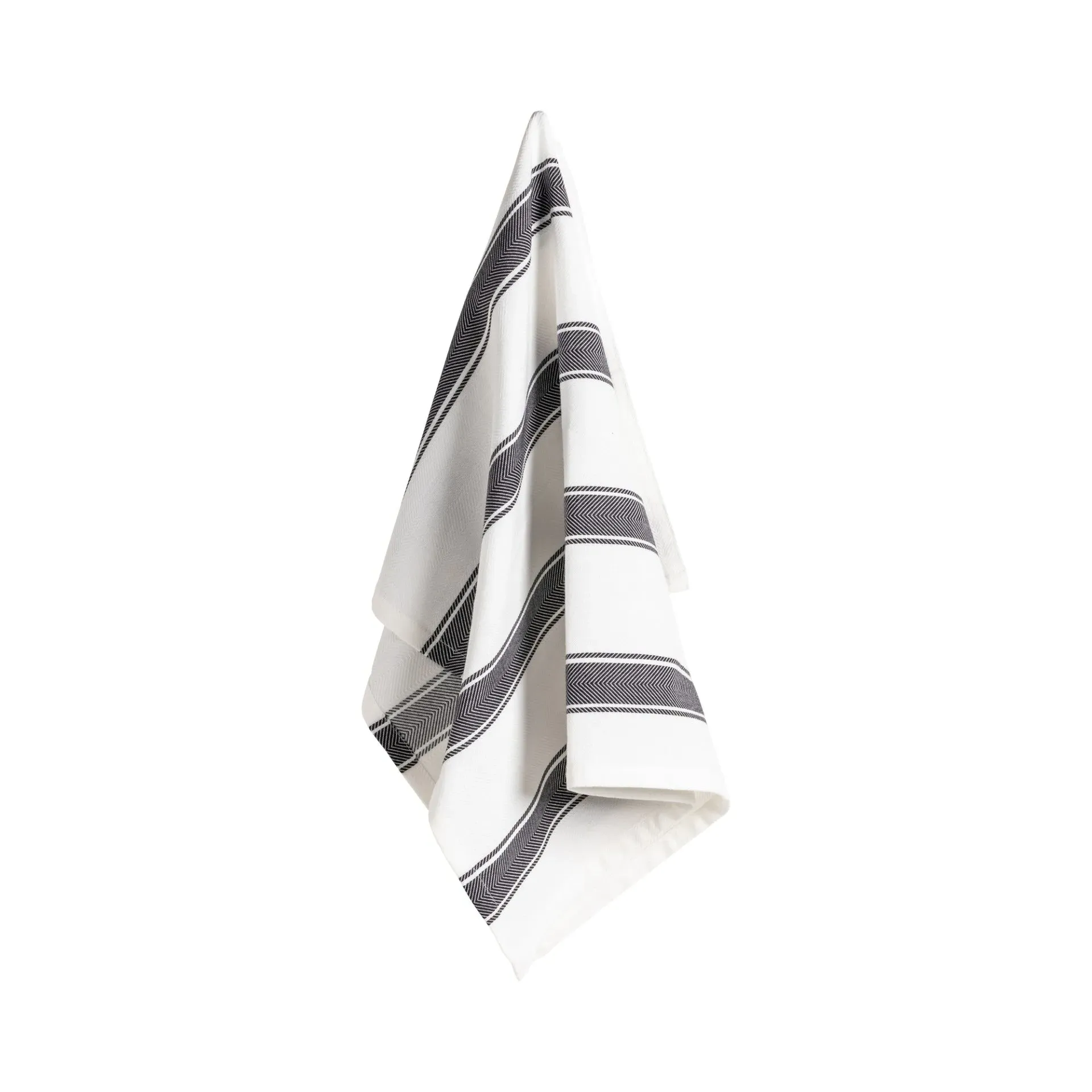 Loma Striped Kitchen Towel Set of 4 - Black, Cotton product