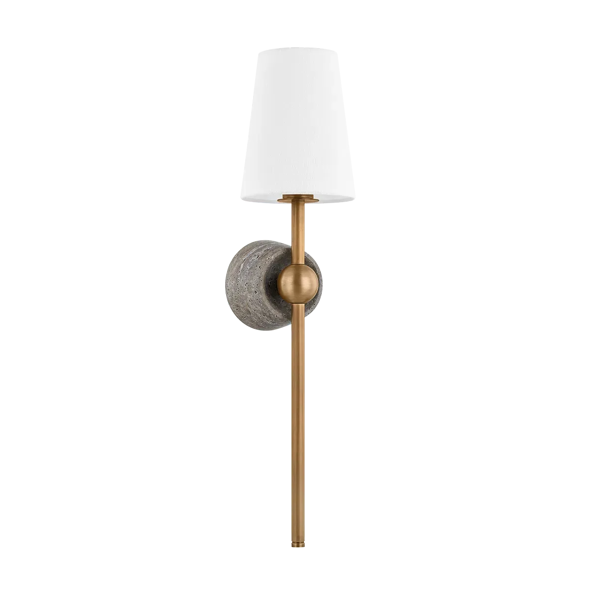 Los Vilos Wall Sconce - Brass, Grey Travertine product
