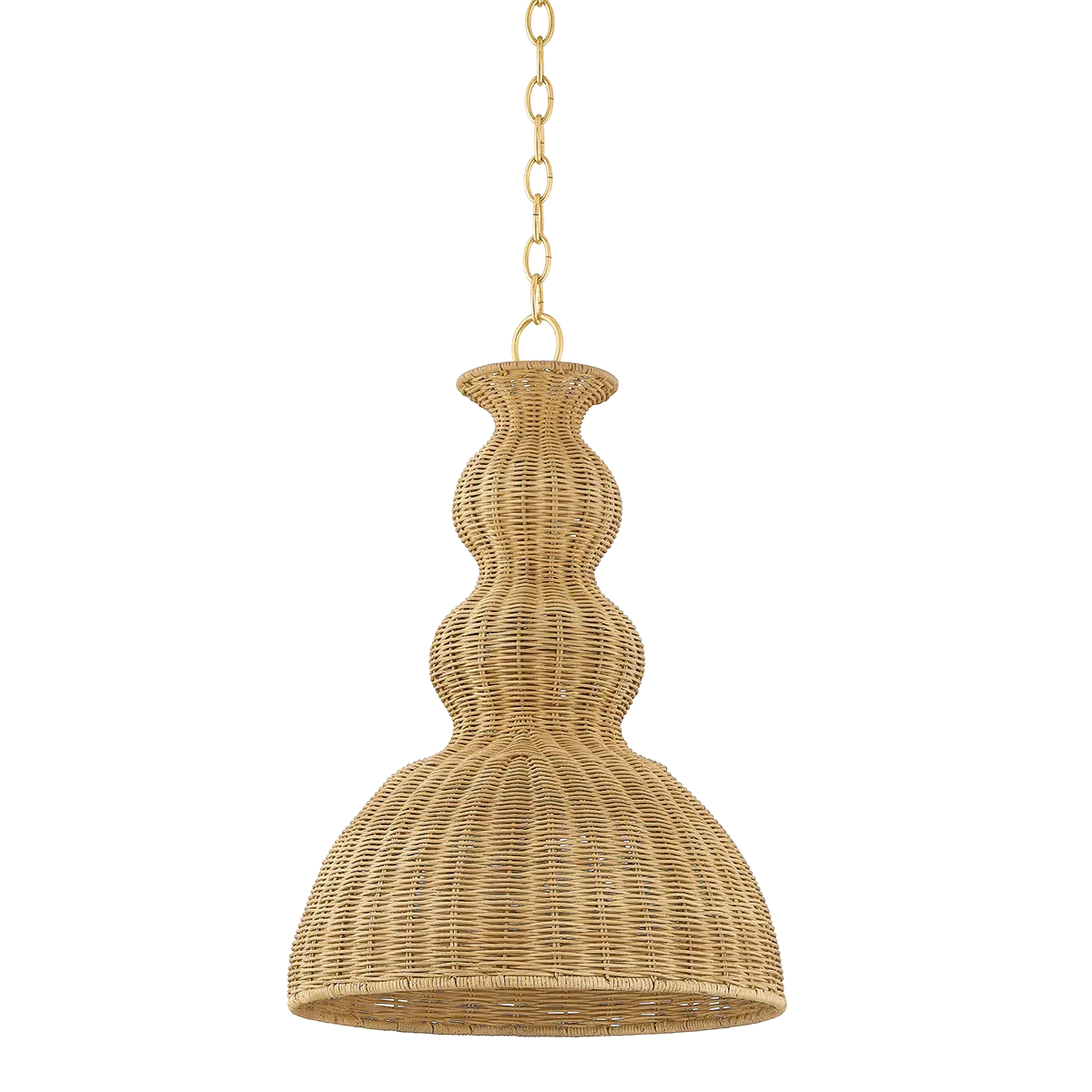 Mia Coastal Small Pendant Light - Natural, Rattan product