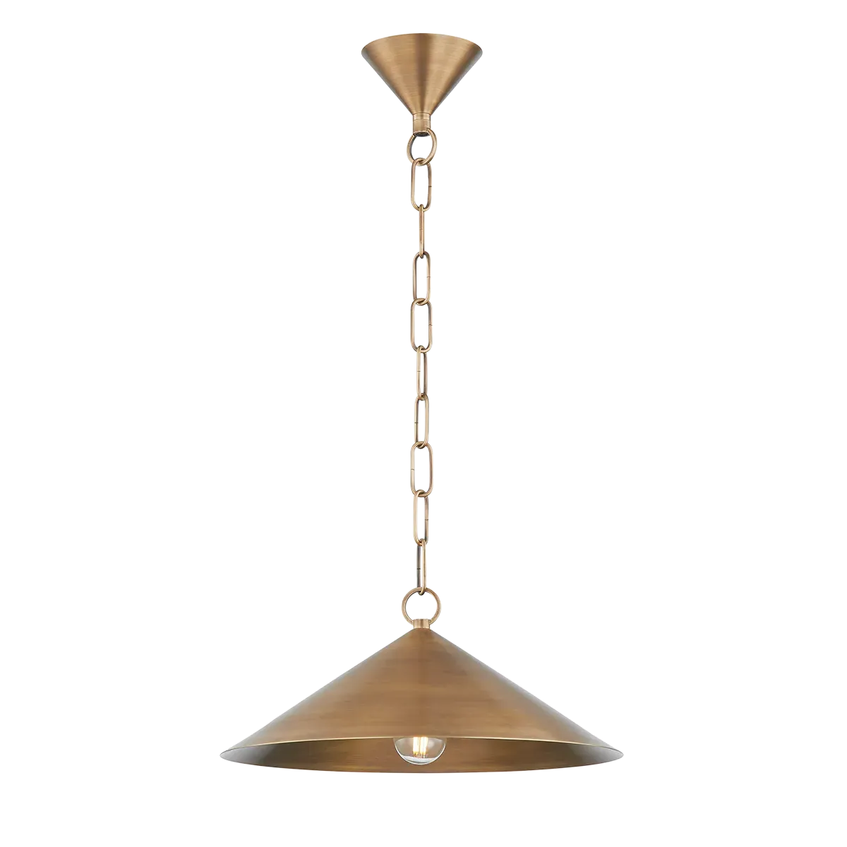 Nikki Conical Pendant Light - Patina Brass, Steel product