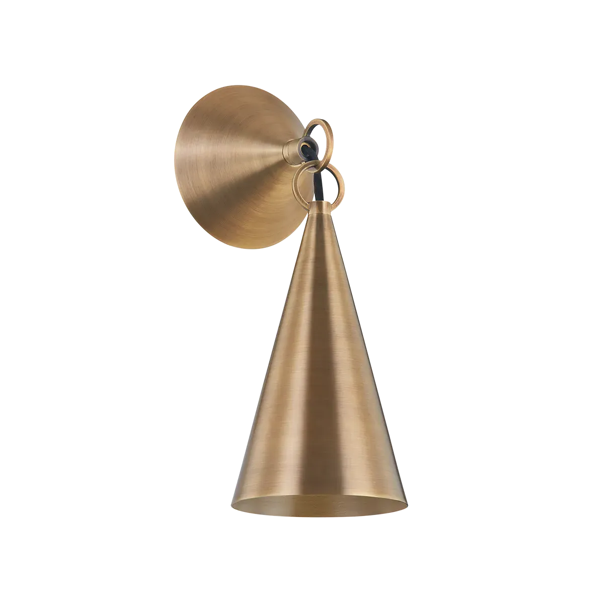 Nikki Patina Brass Wall Sconce - Brass, Steel product