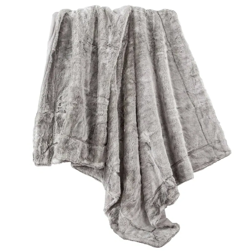 Oversized Arctic Throw Blanket - Gray, Faux Fur product