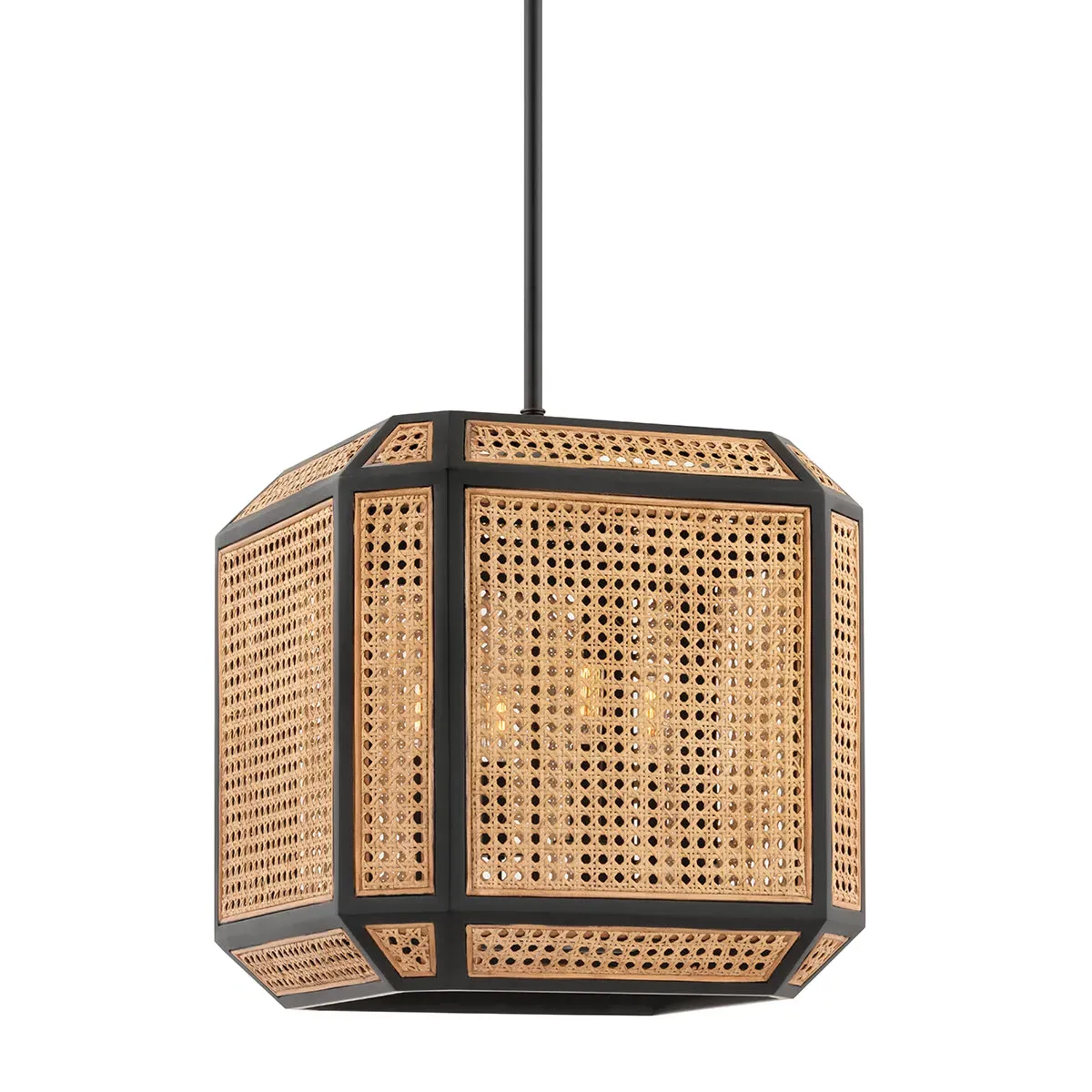 Palmer Cane Small Pendant Light - Black, Cane product