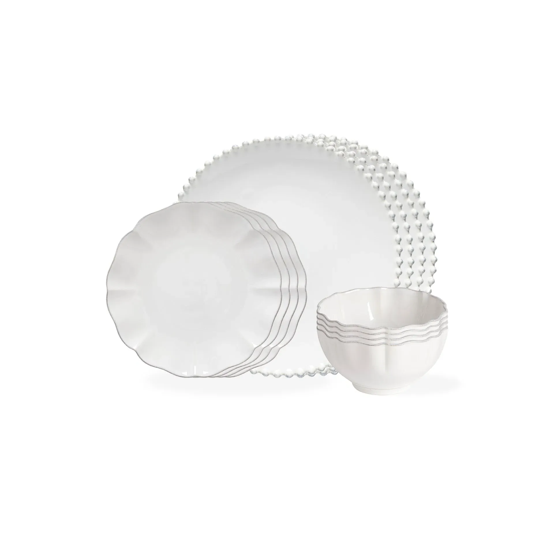 Pearl & Rosa Costa Nova 12-Piece Dinnerware Set with Bowl - White product