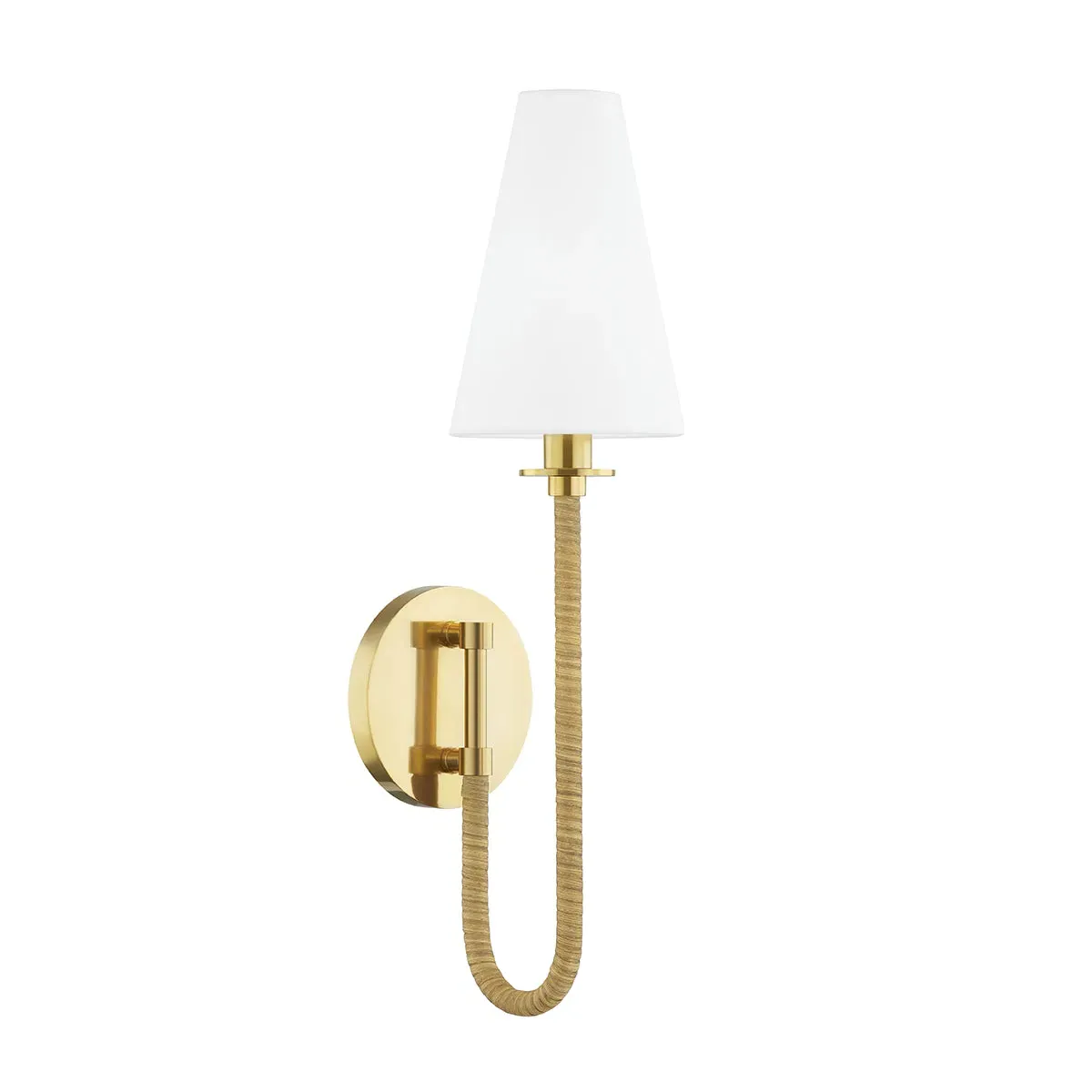 Rosalie Wall Sconce - Aged Brass, Linen product