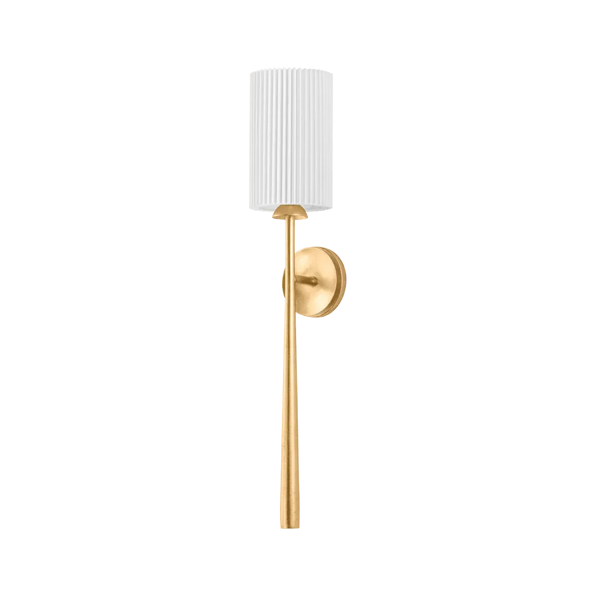 Simone Pleated Wall Sconce - Vintage Gold, Linen product