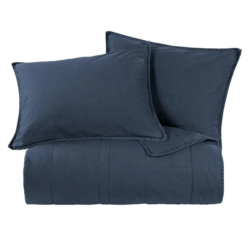 Stonewashed Canvas Coverlet - Denim, Cotton product