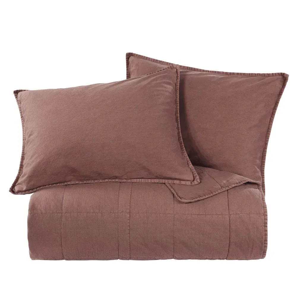 Stonewashed Canvas Coverlet - Sarsaparilla, Cotton product
