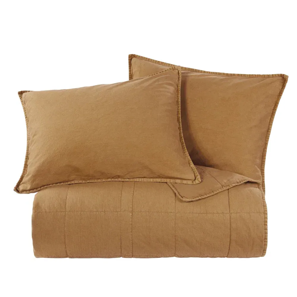 Stonewashed Canvas Coverlet - Terracotta, Cotton product