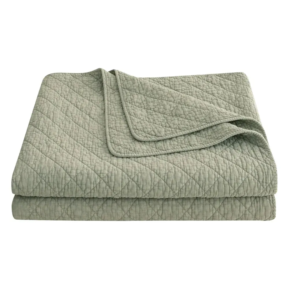 Stonewashed Gauze Quilt - Celadon, Cotton product