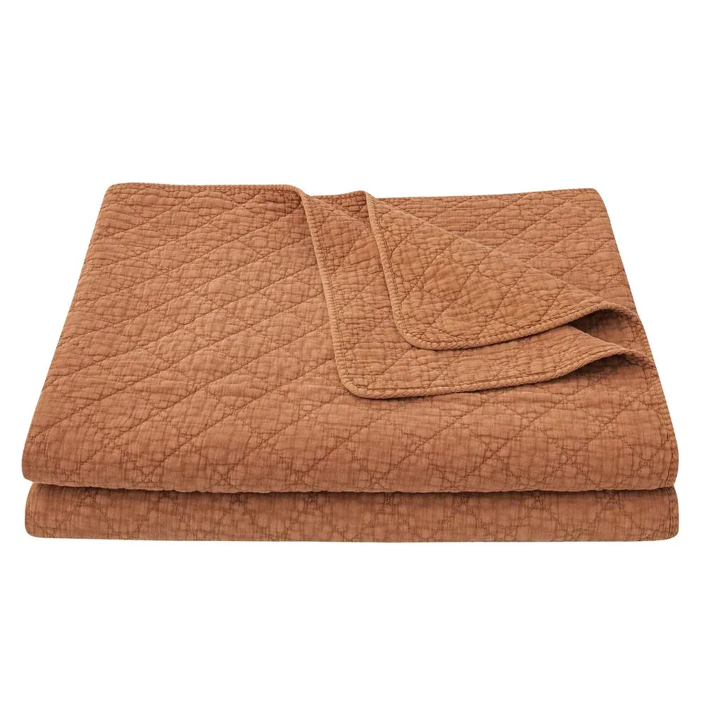 Stonewashed Gauze Quilt - Copper, Cotton product