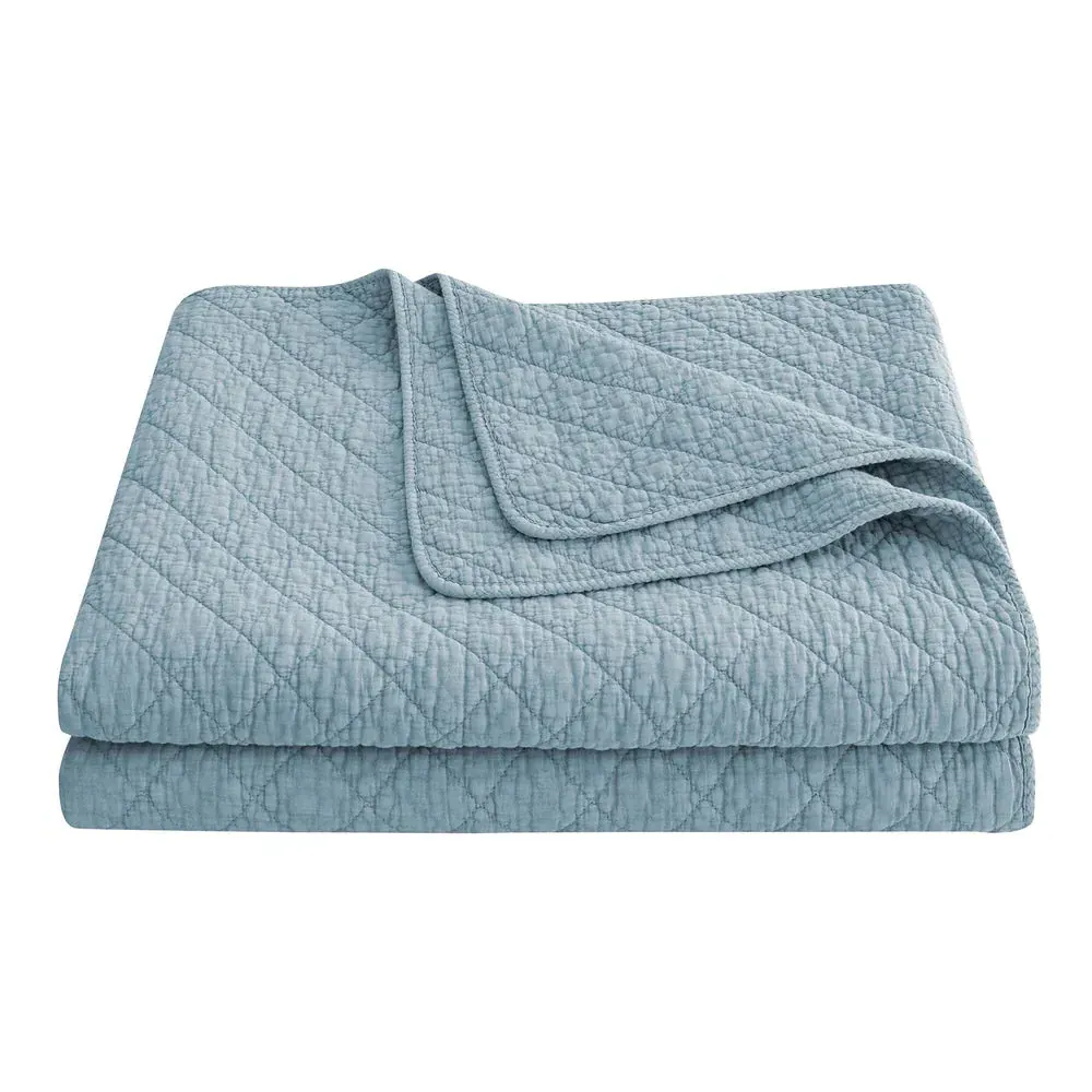 Stonewashed Gauze Quilt - Mineral Blue, Cotton product