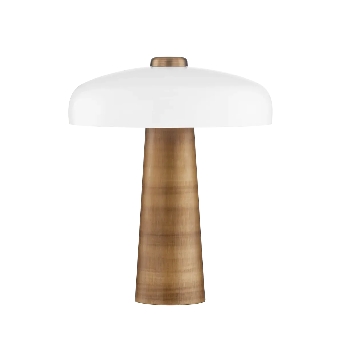 Sweet Top Brass Cylinder Table Lamp - Patina Brass, Glass product