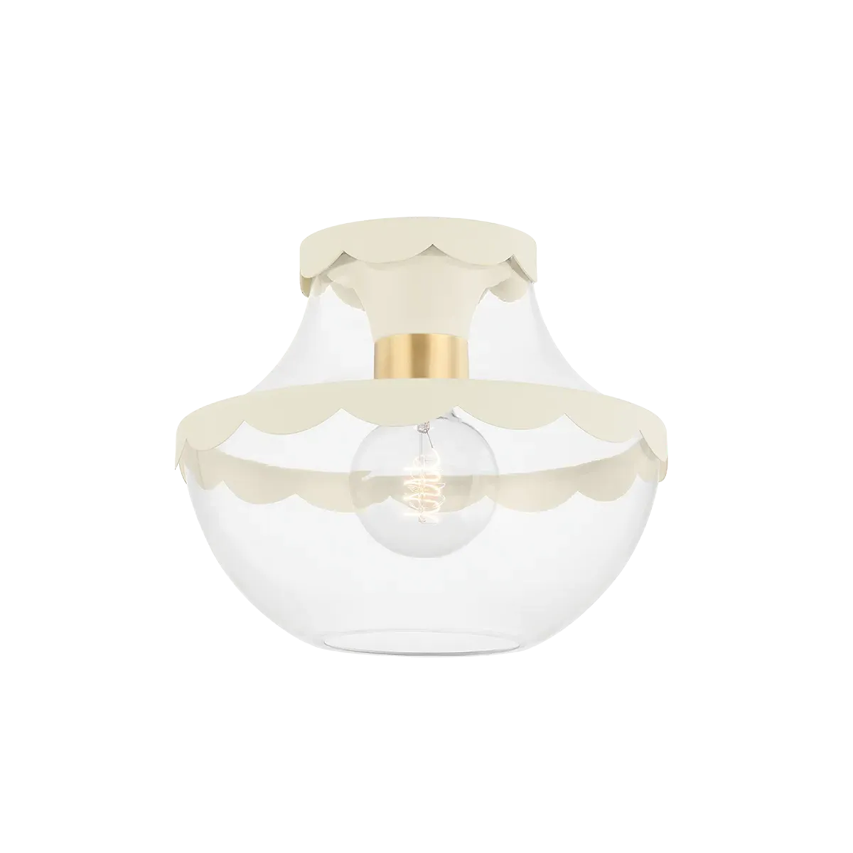 Thalia Beach Flush Mount - Aged Brass, Glass product