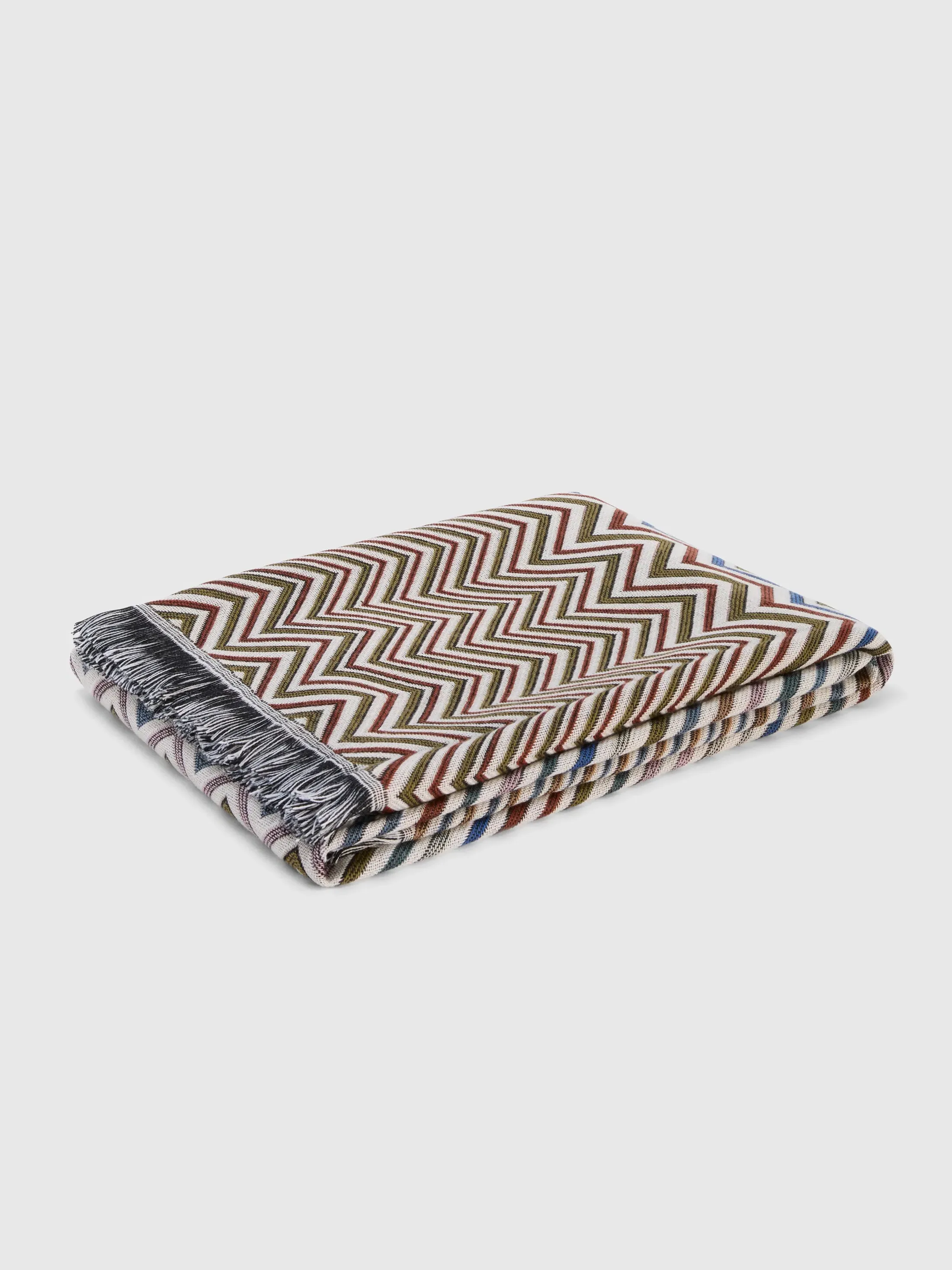 Antwan Plaid Blanket - Beige & Multicoloured, Wool Blend product