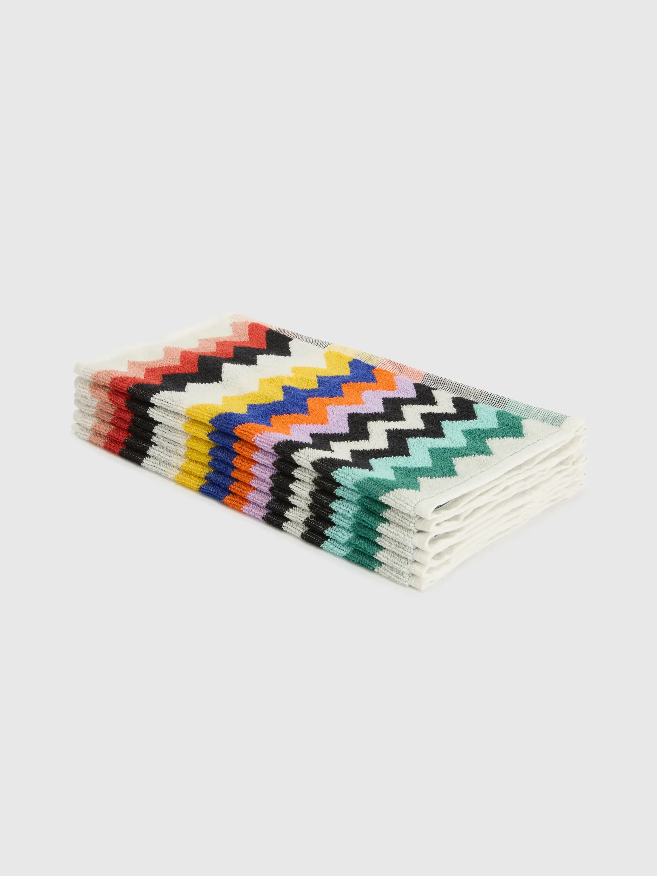 Best Set of 6 Face Towels - Multicoloured, Cotton Terry product