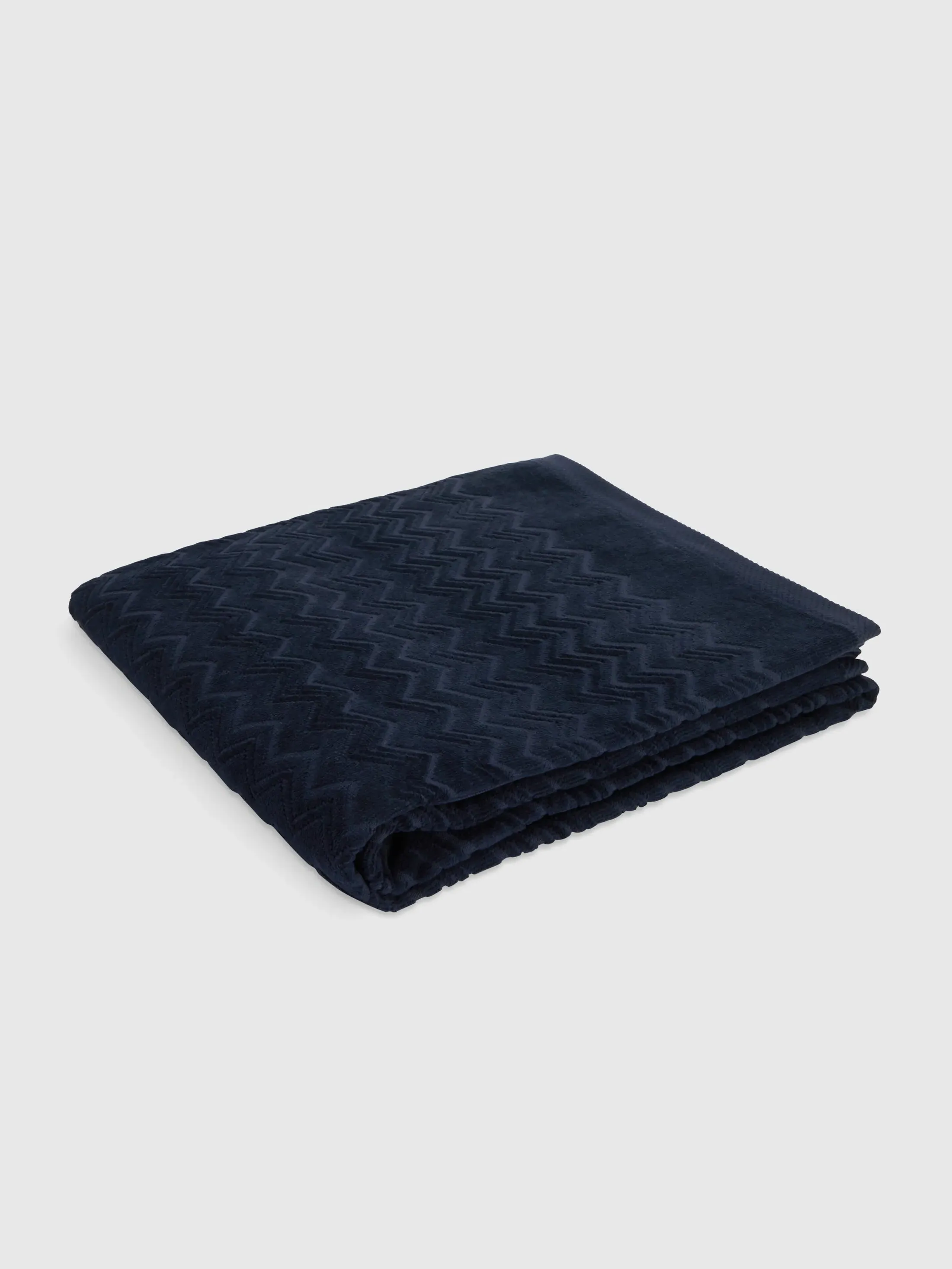 Chalk Bath Towel Zigzag - Blue, Cotton Terry product