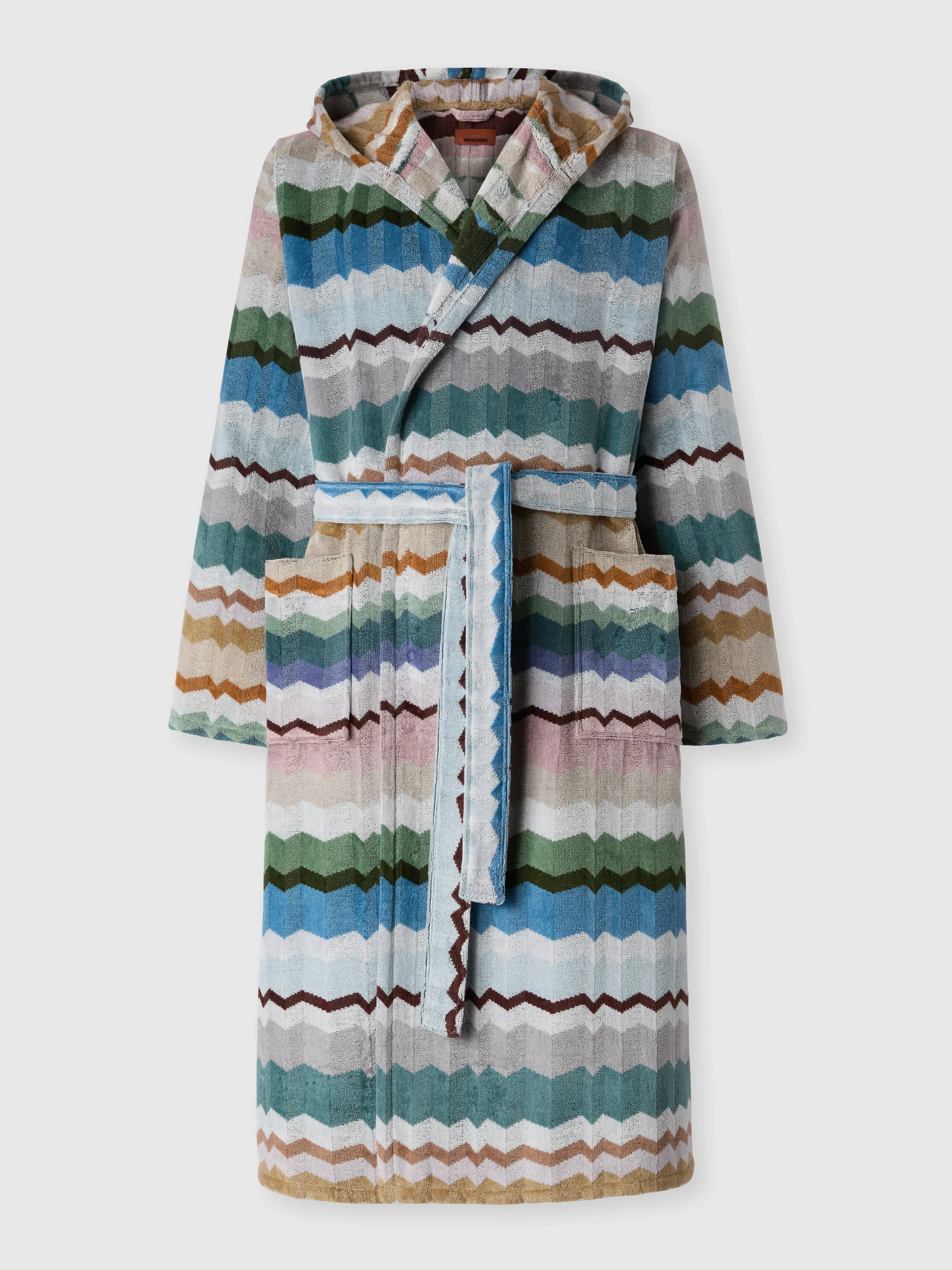 Eva Hooded Bathrobe - Multicoloured, Cotton Terry product