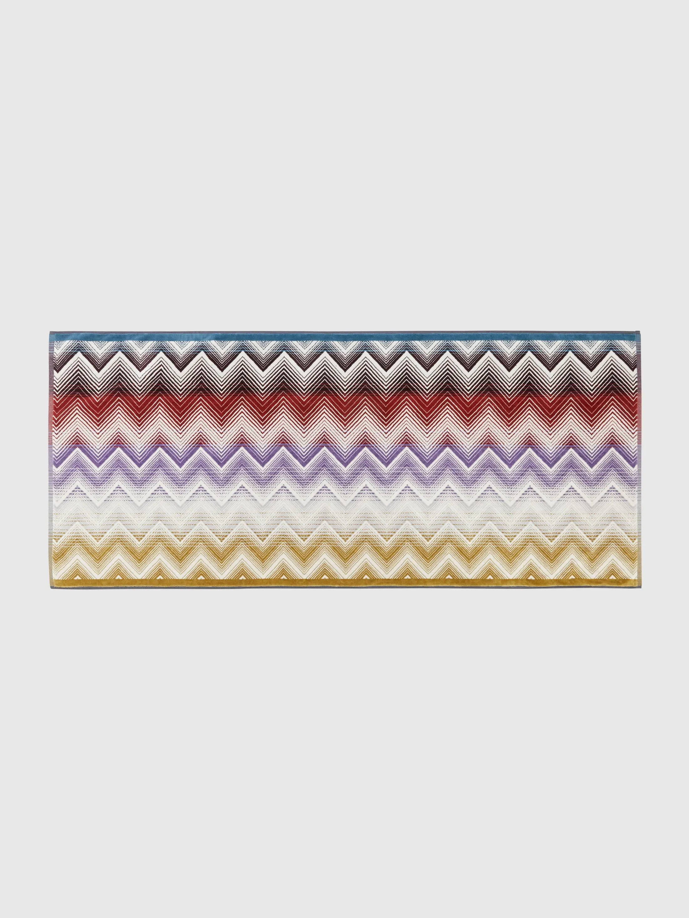 Marea Bath Mat with Chevron Pattern - Multicoloured, Cotton product