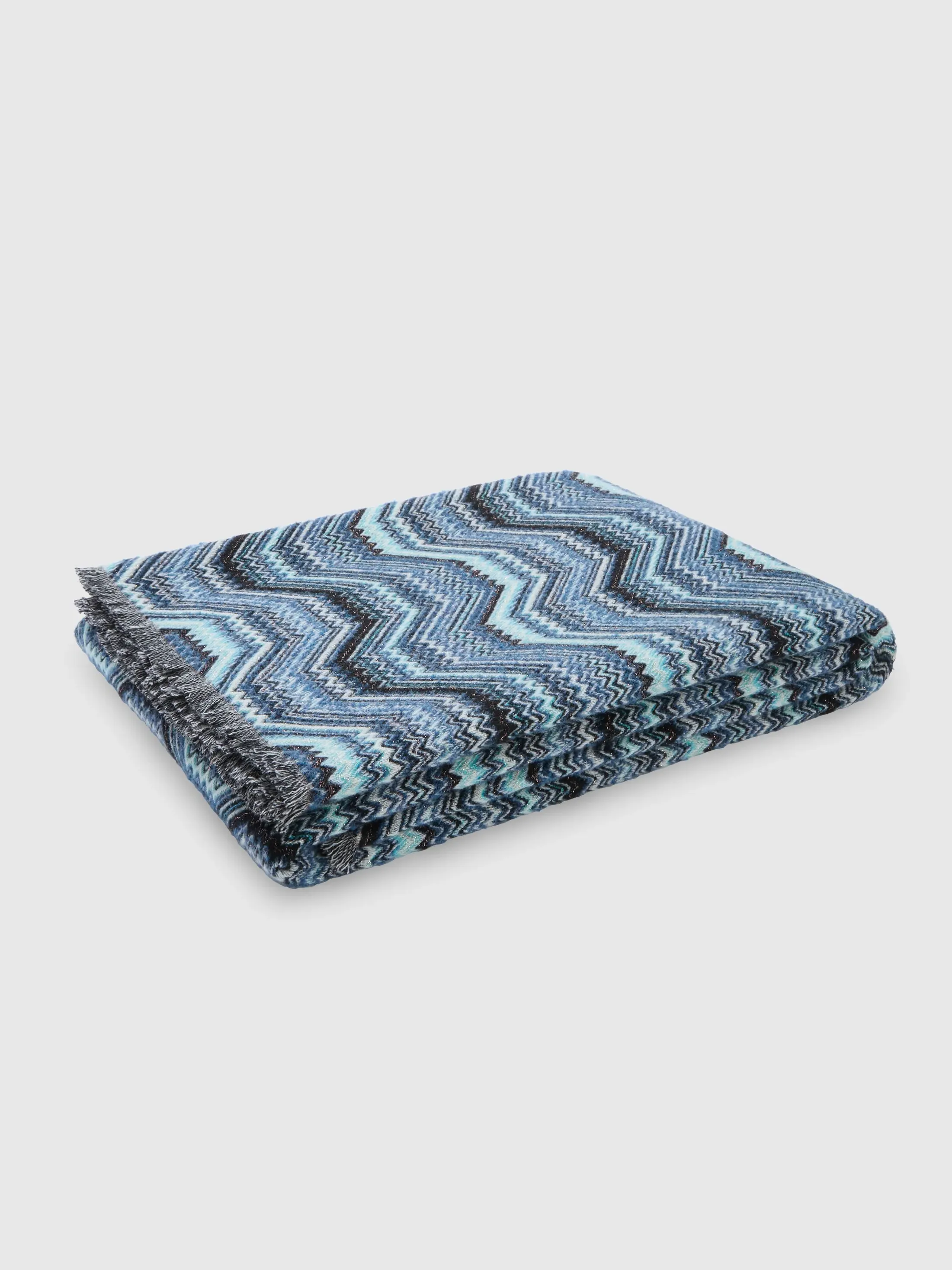 Merano Lamé Wool-Blend Plaid - Blue, Multicoloured product