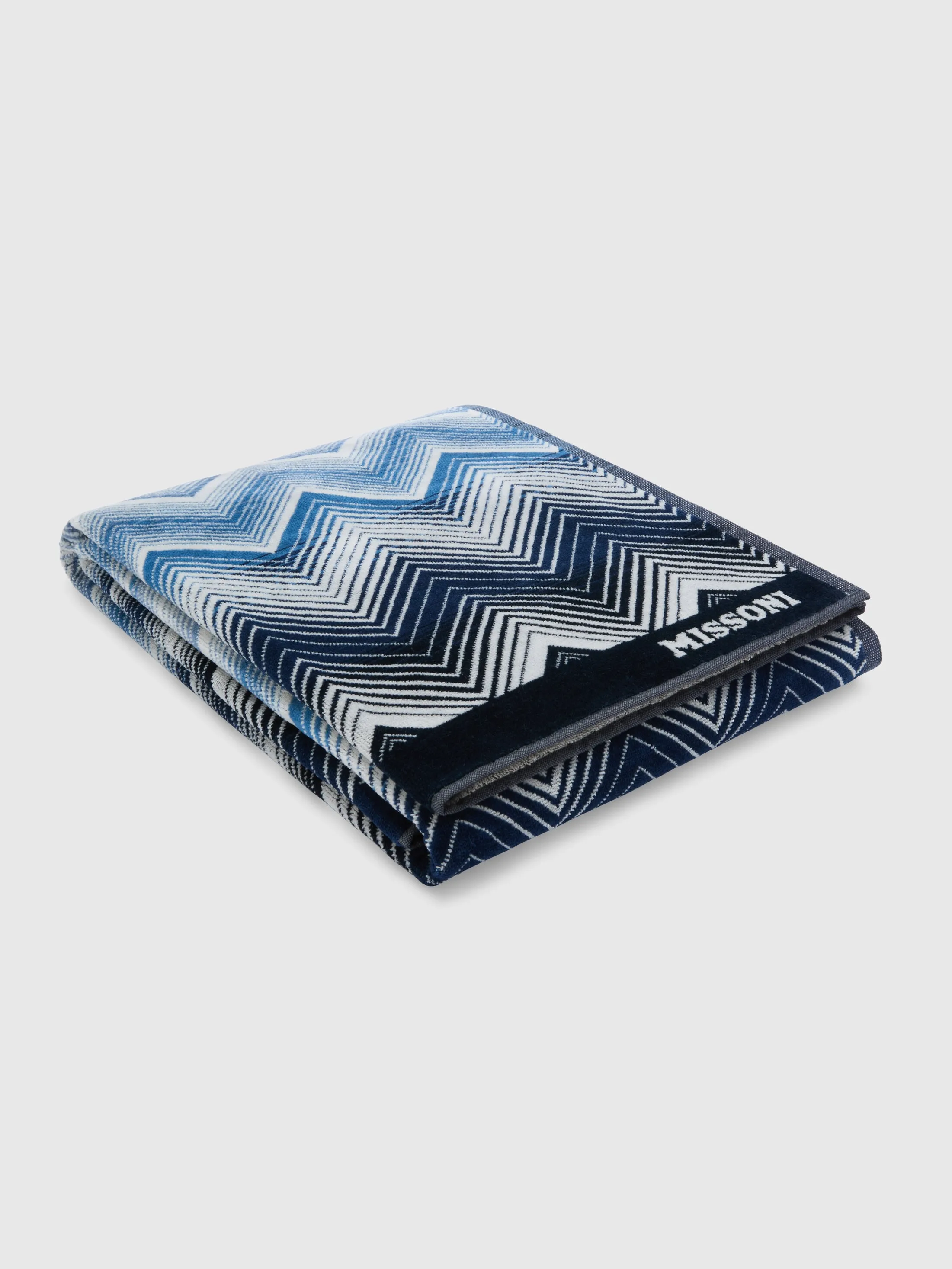 Missoni Marea Beach Towel Zigzag Pattern - Blue & White, Cotton product