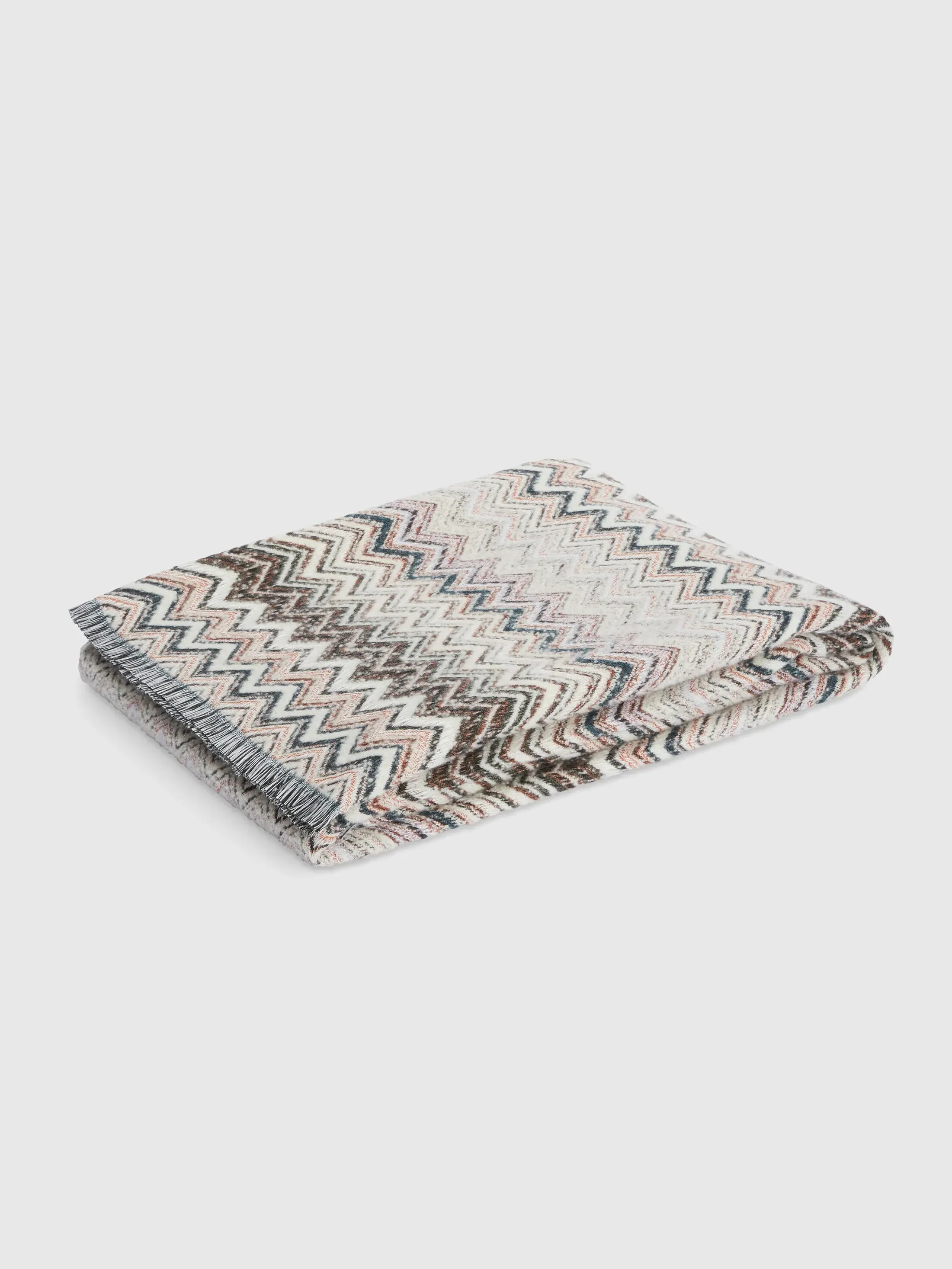 Plaid Blanket Chevron - Orange Multicoloured, Cotton Wool Blend product