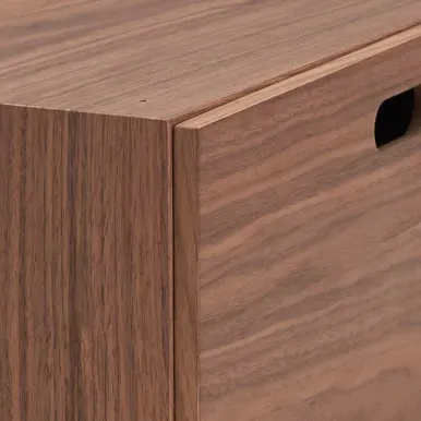 Walnut Drawer Unit 1-Tier Half Height - Walnut, MDF alternate view