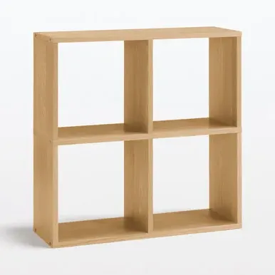 Oak Cube Shelving Unit Add-On - 2 Tier, Oak alternate view