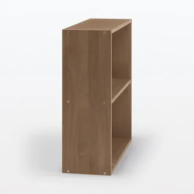 Walnut Stacking Shelving Unit 2-Tier - Walnut alternate view