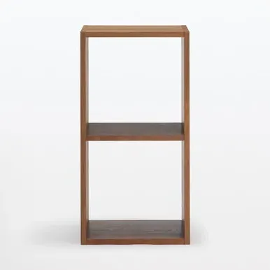 Walnut Cube Shelving Unit 2-Tier - Walnut product