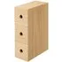 3 Drawer Wooden Desktop Storage Unit - Oak Veneer by Muji, image 4