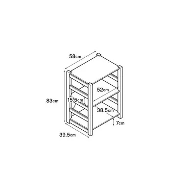 Pine 3-Tier Shelving Unit - Natural, Pine product